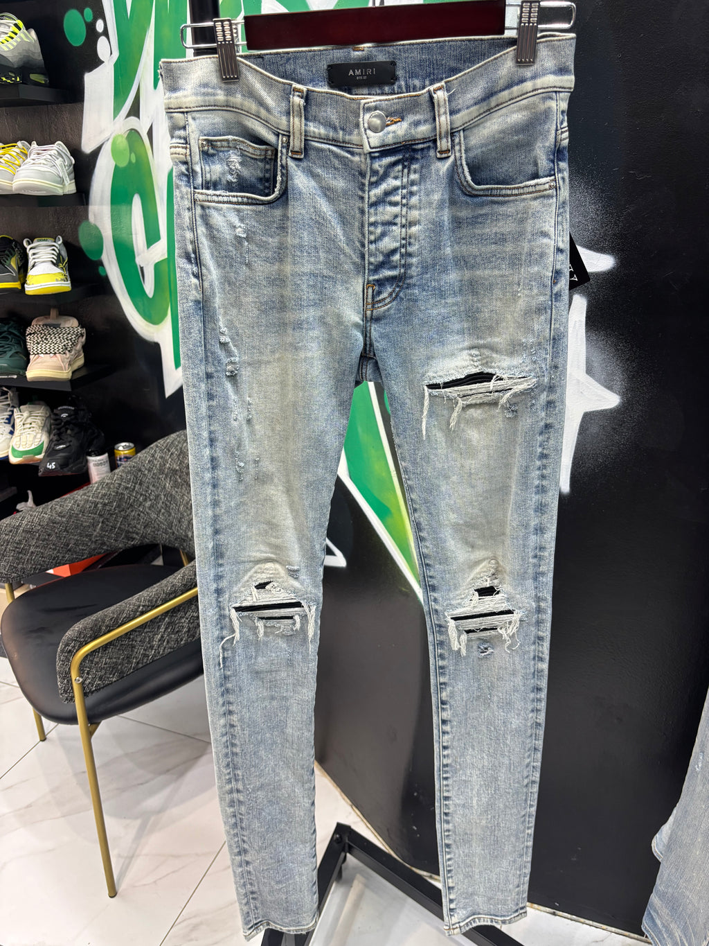 Amiri jeans MX1 black patch sz 29 U
