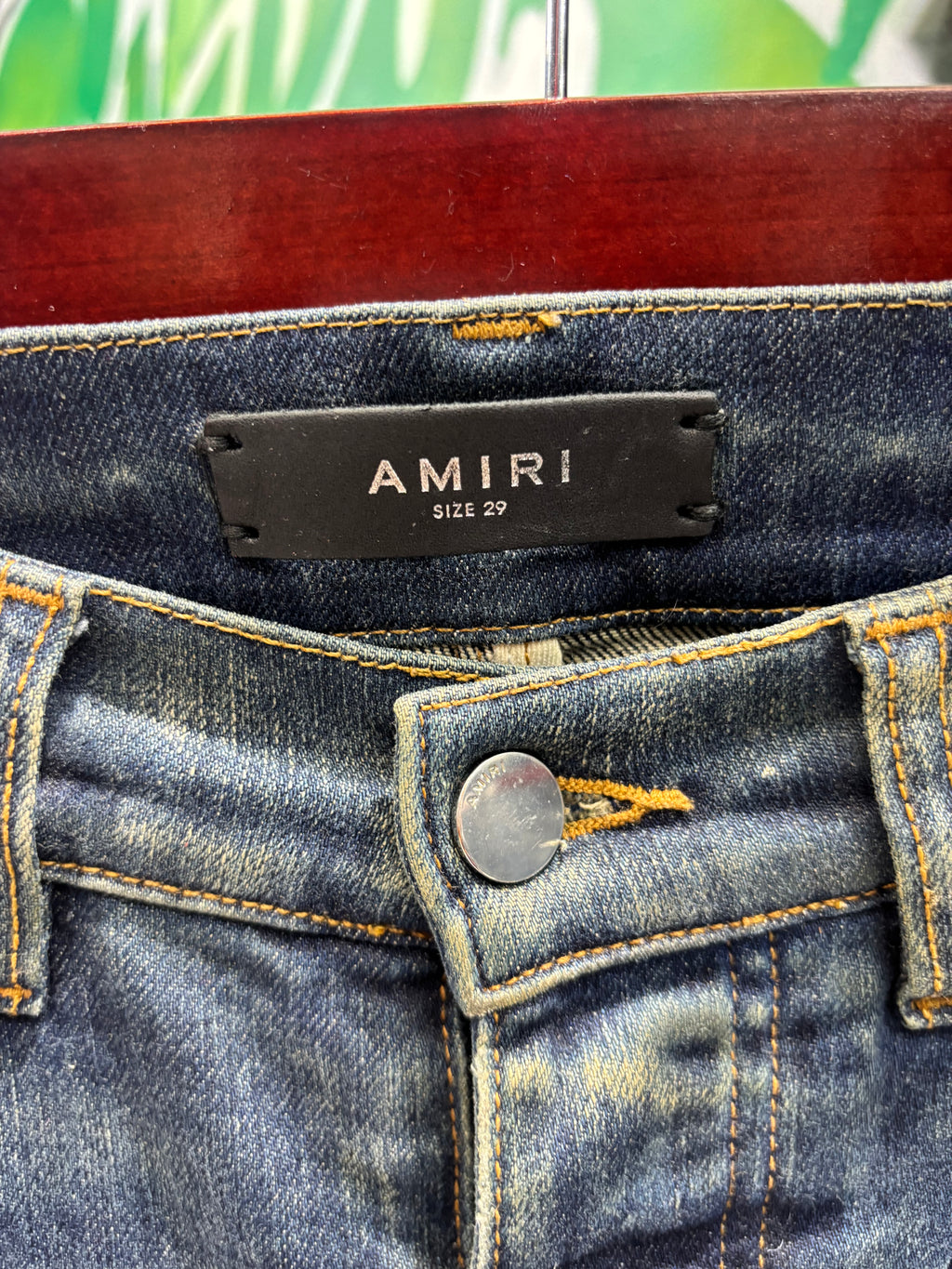 Amiri jeans multi art patch blue sz 29 U
