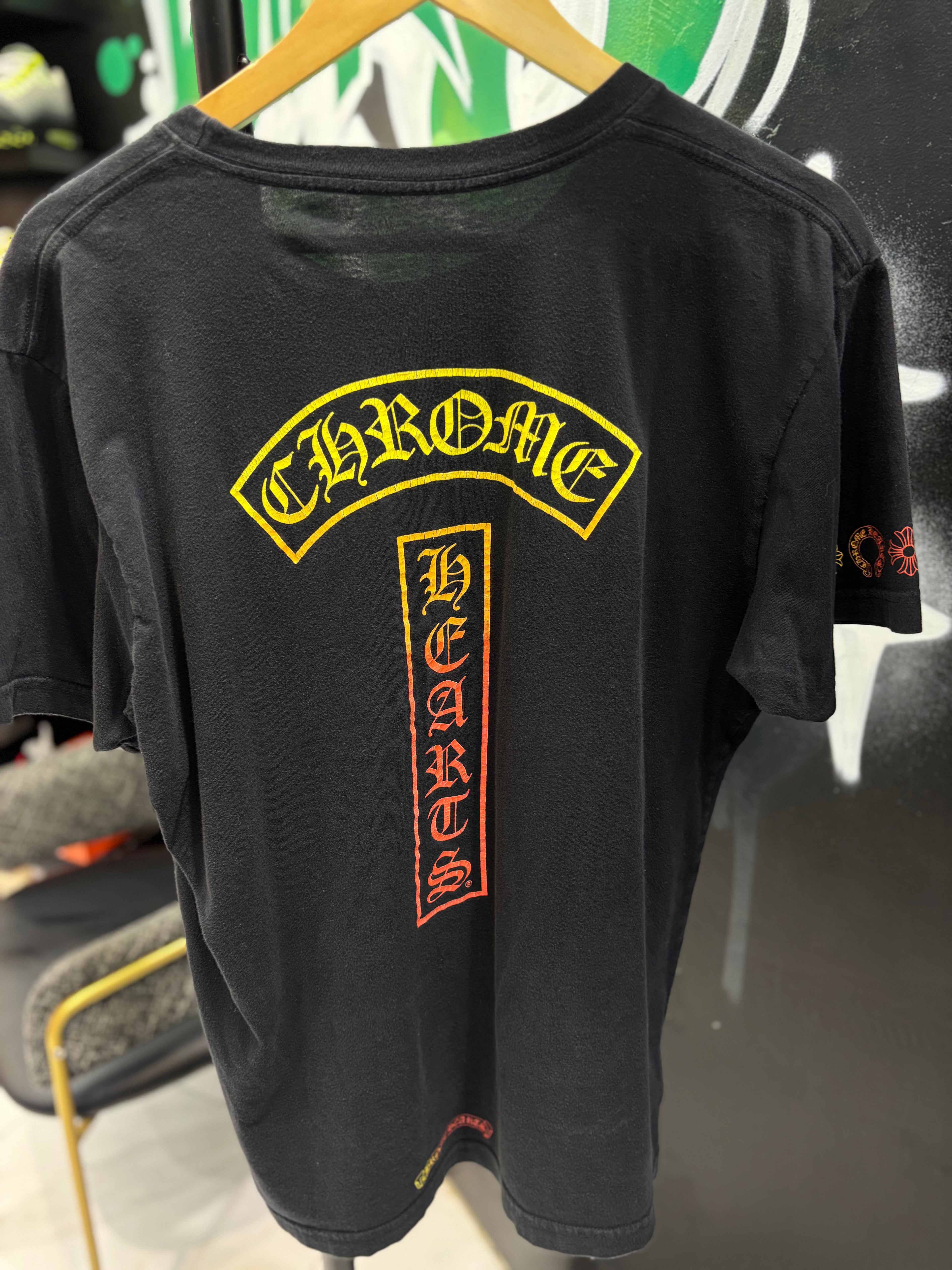 chrome heart sunset tee sz large U
