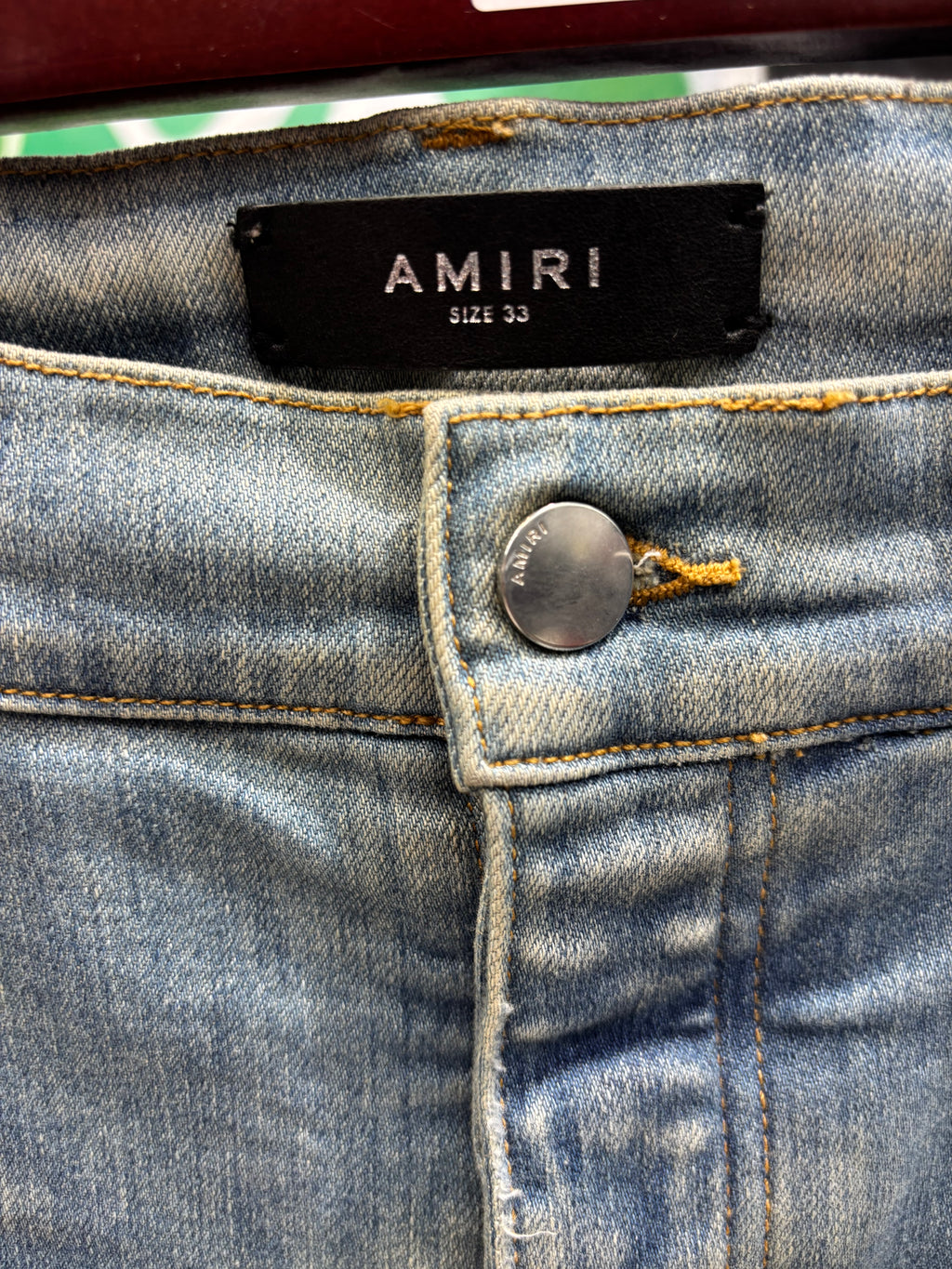 Amiri jeans MX1 brown patch sz 33 U