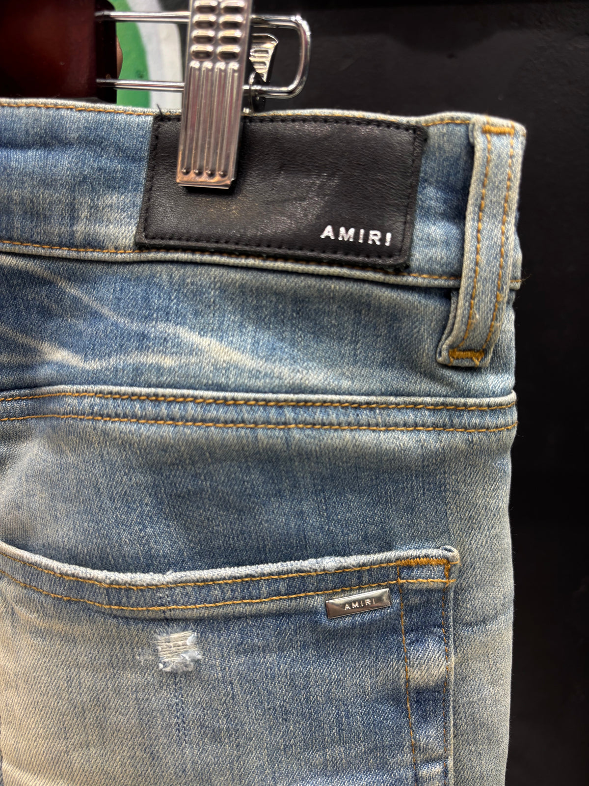 Amiri jeans MX1 brown patch sz 33 U