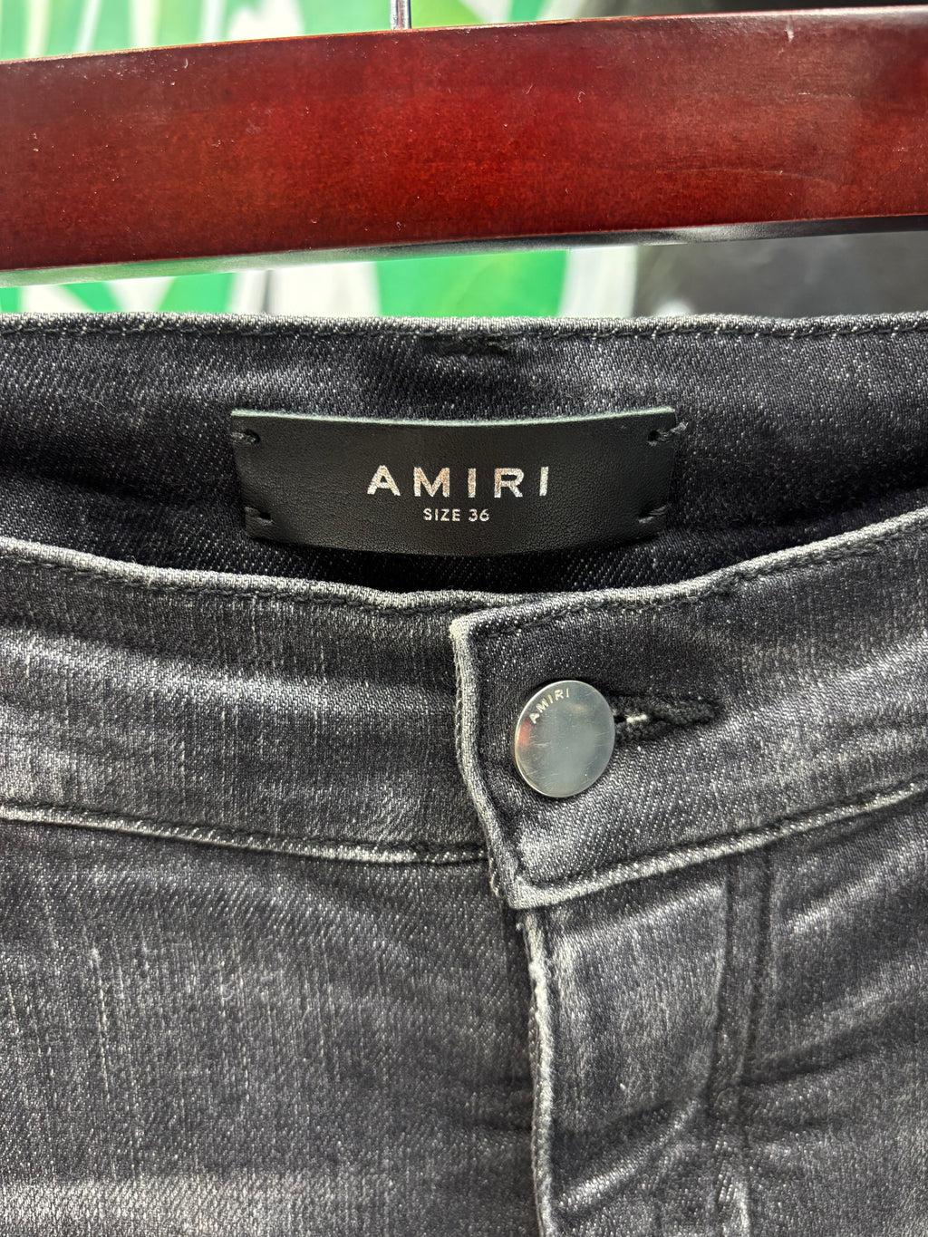 Amiri jeans red staggered logo sz 36 U