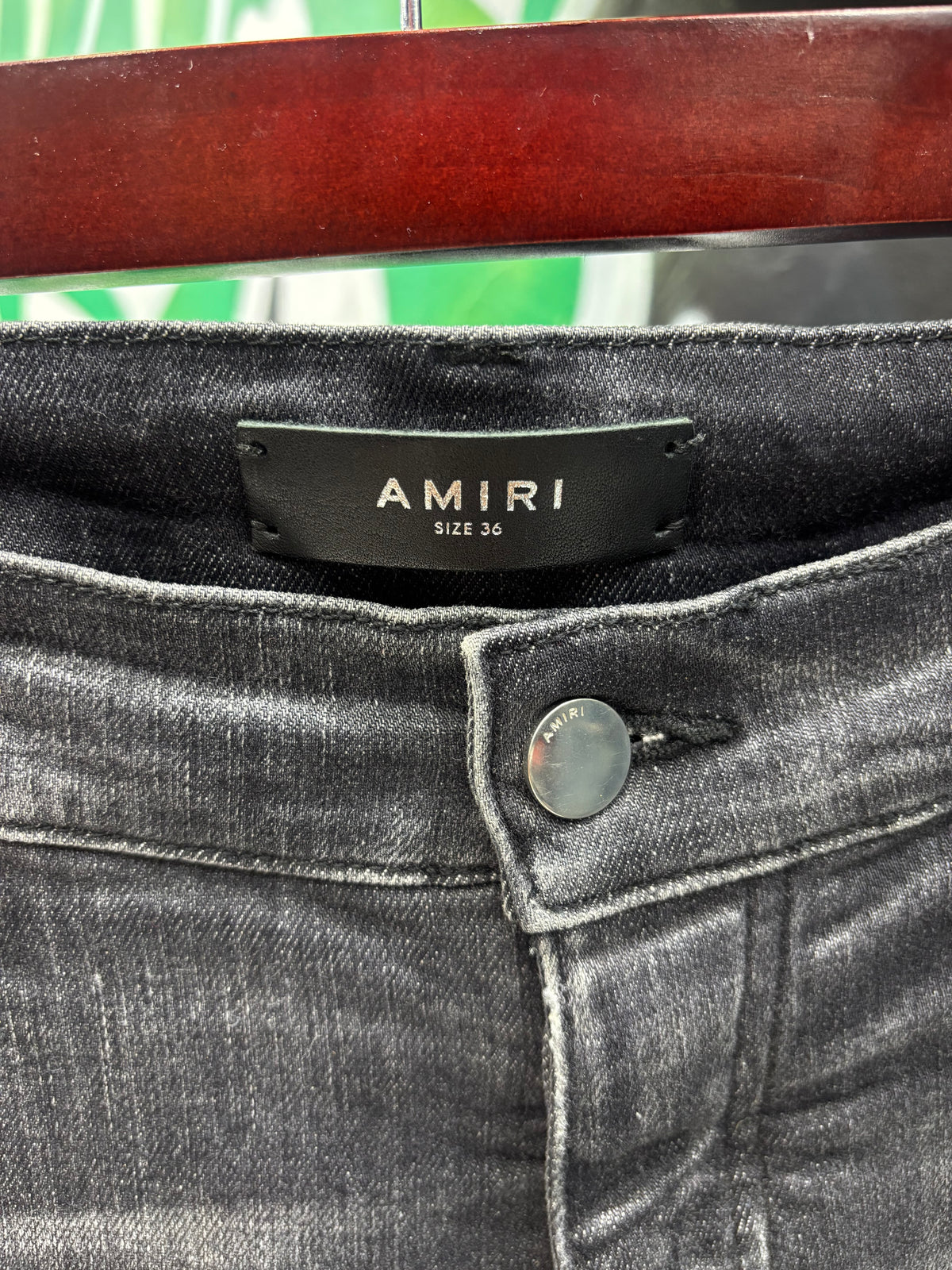 Amiri jeans red staggered logo sz 36 U