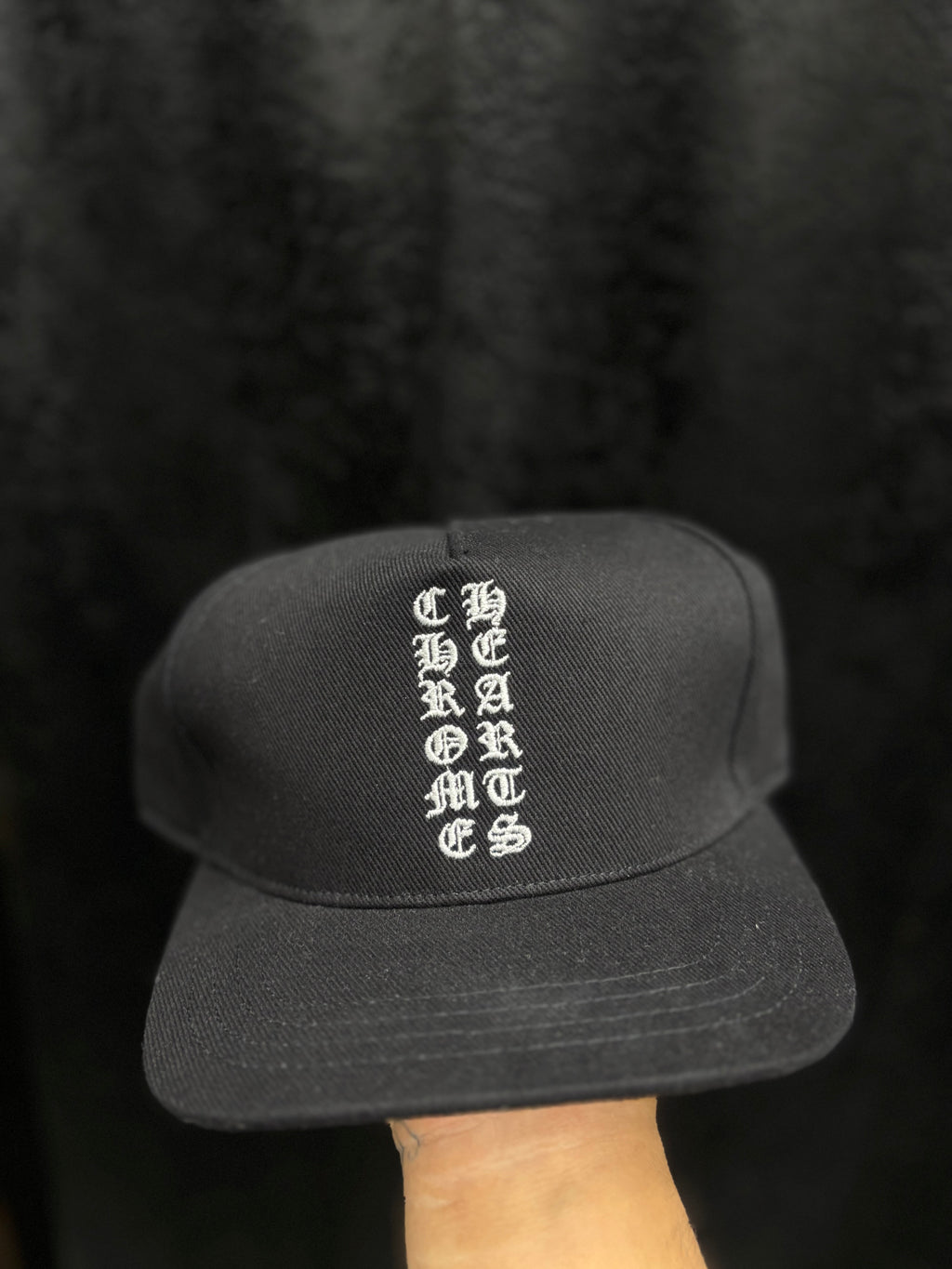 Chrome heart vertical logo trucker New