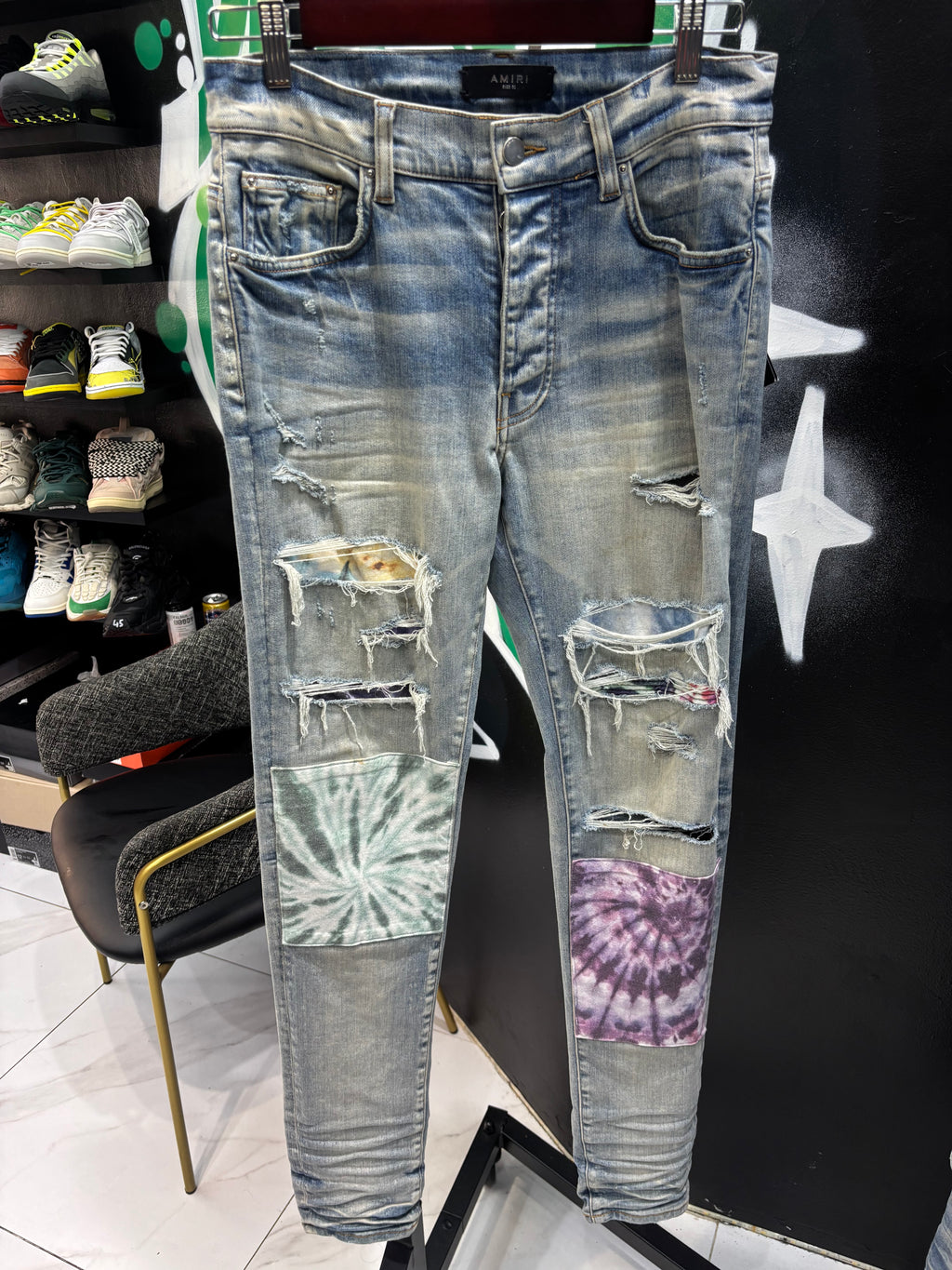 Amiri jeans tye die art patch sz 31 U