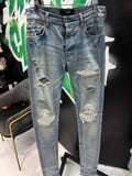 Amiri jeans brown tie dye patch sz 29 U