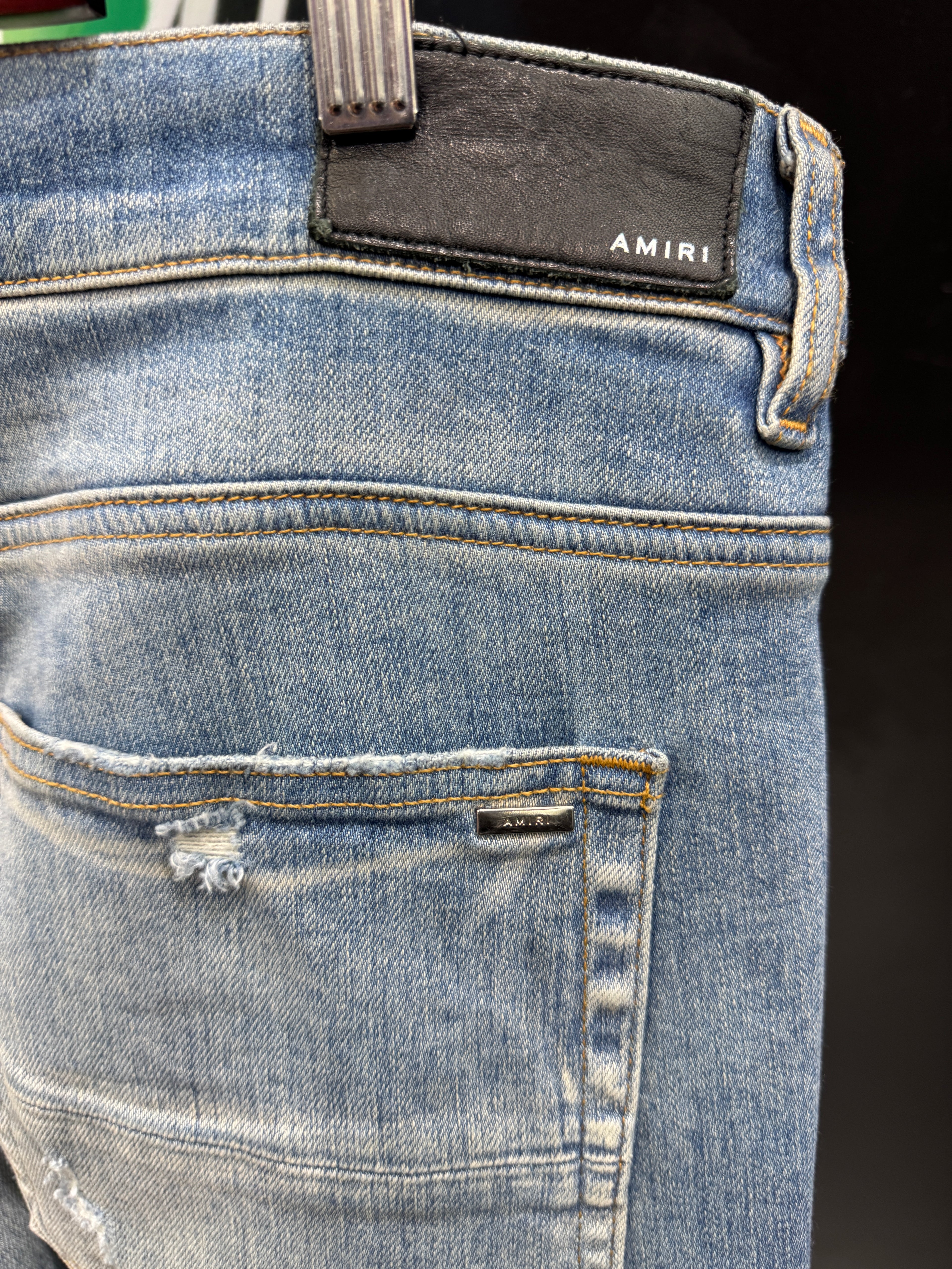Amiri jeans MX1 black patch sz 38 U