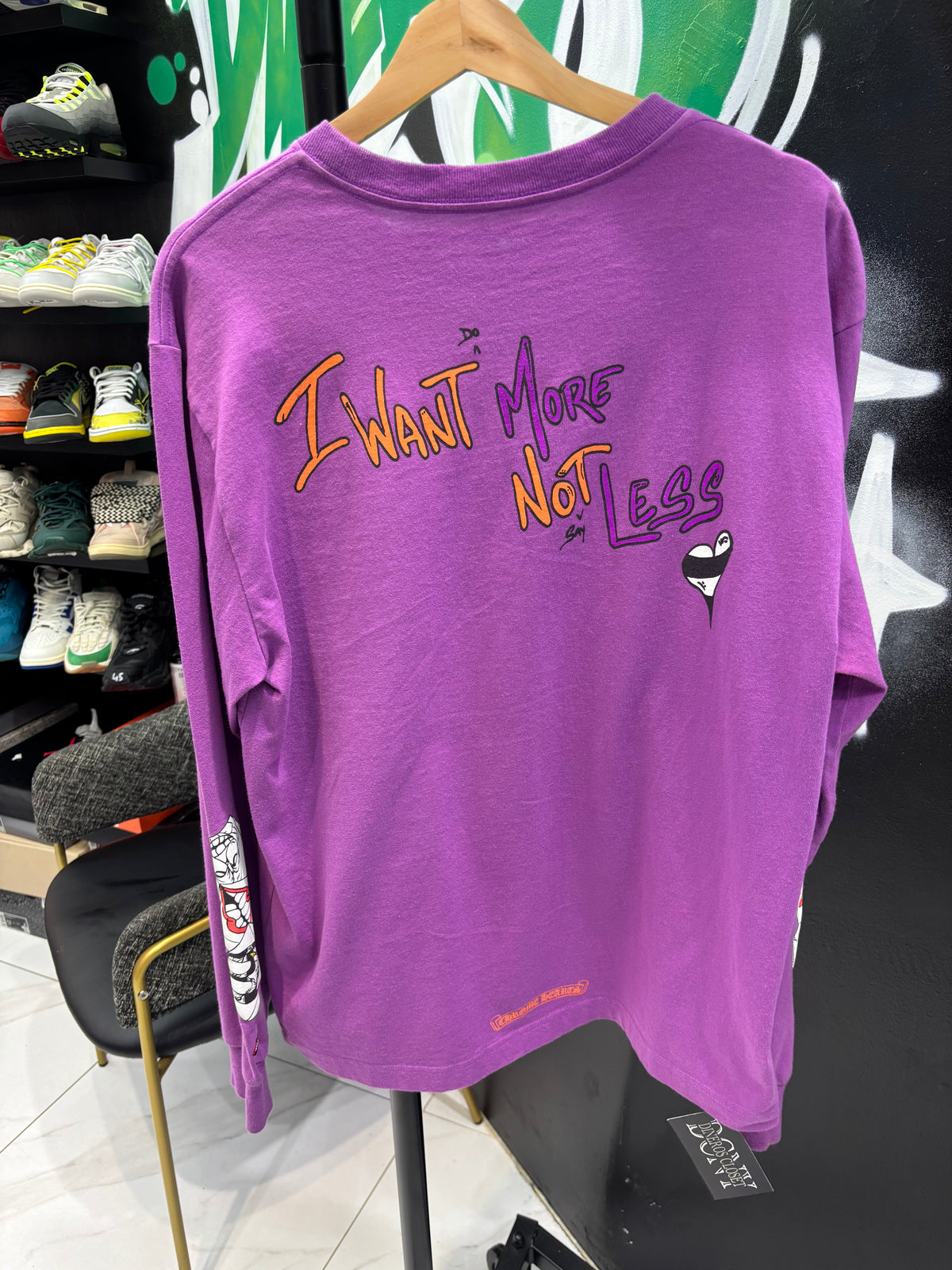 Chrome heart x matty boy purple longsleeve sz Large U