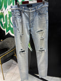 Amiri jeans MX1 teal blue patch sz 34 U