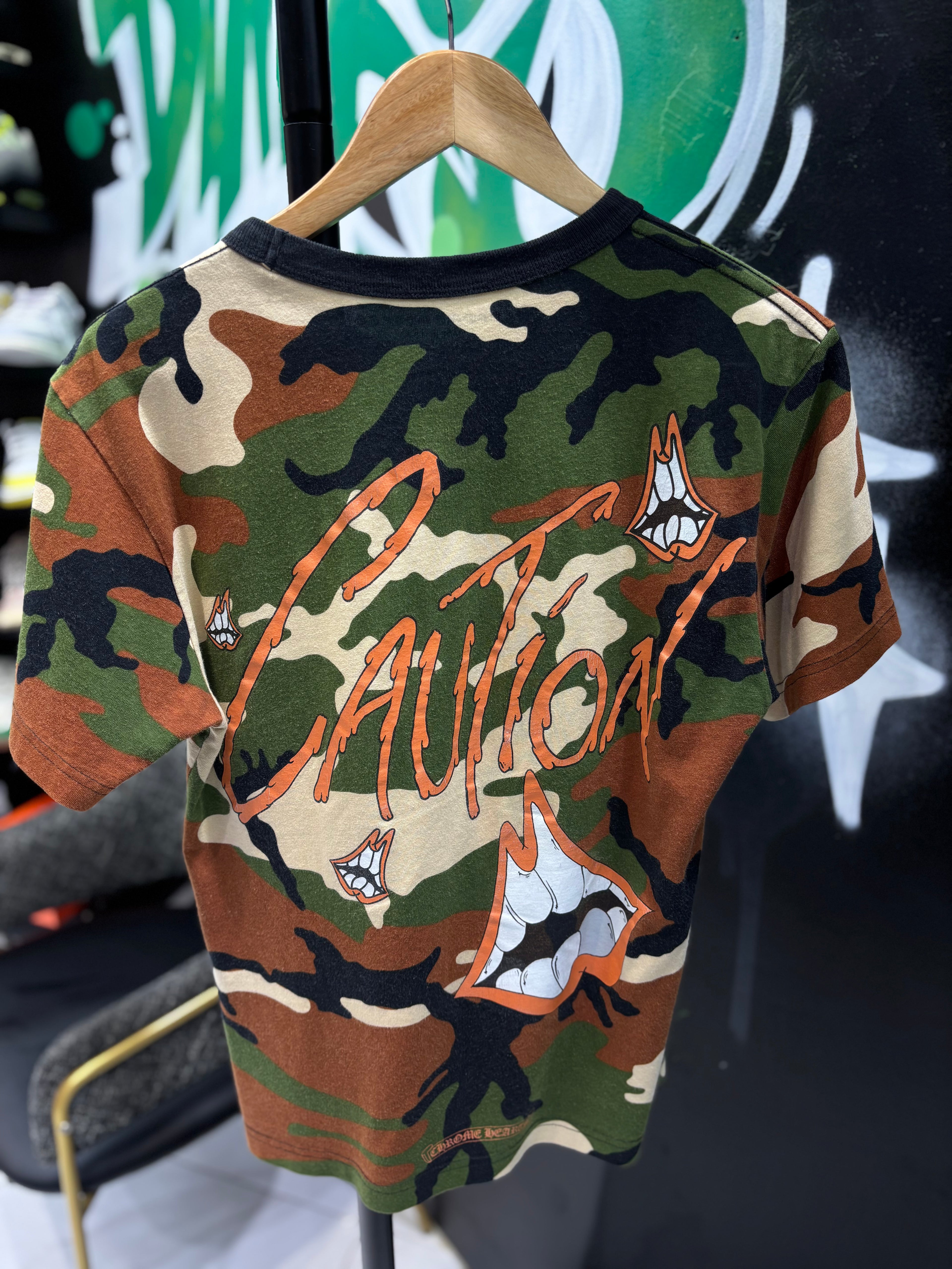 Chrome Heart x Matty boy caution tee camo sz small U