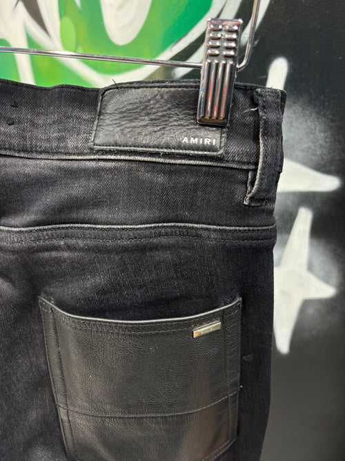 Amiri black logo patch sz 29 U