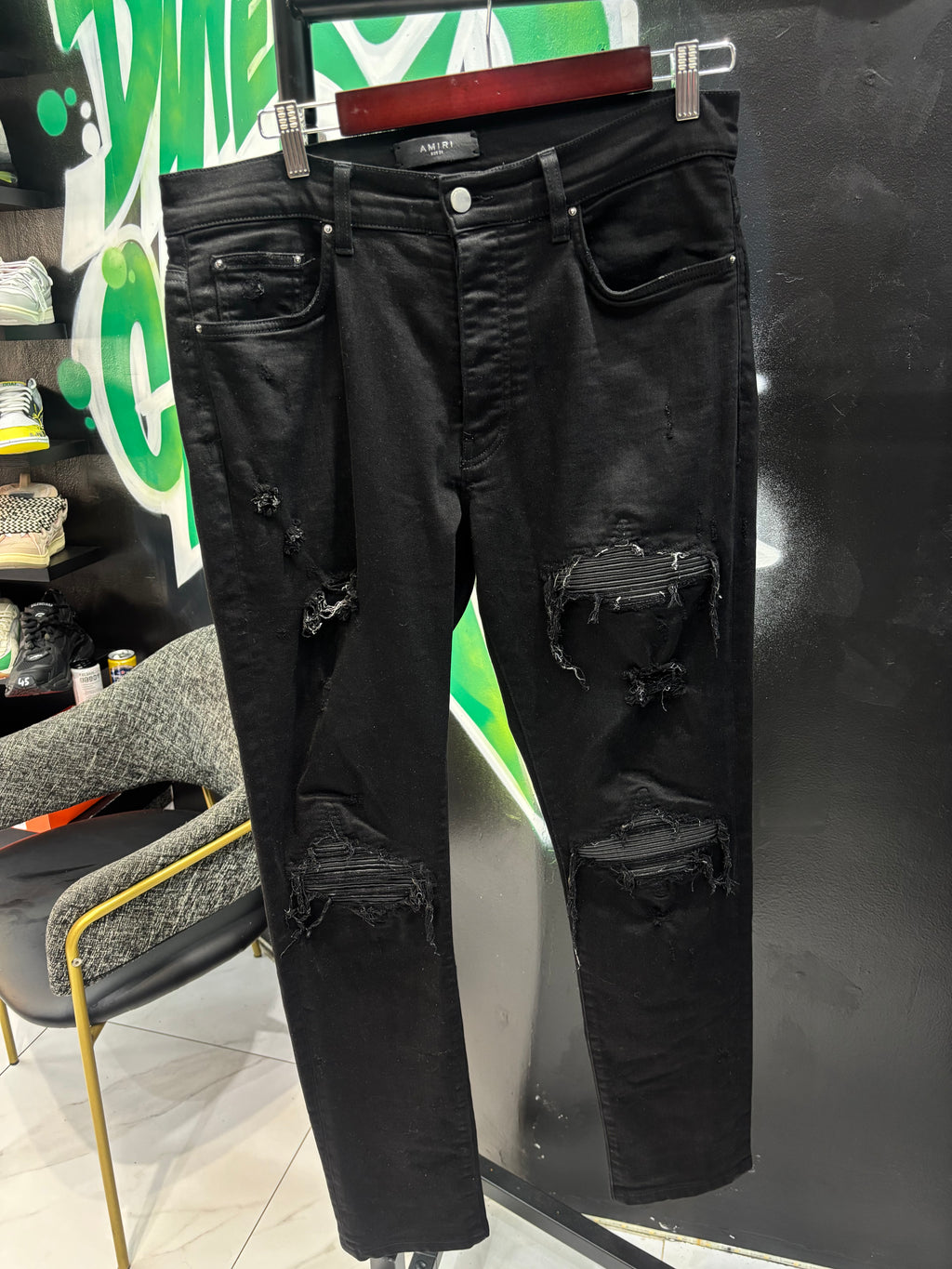 Amiri MX1 black patch sz 34 U