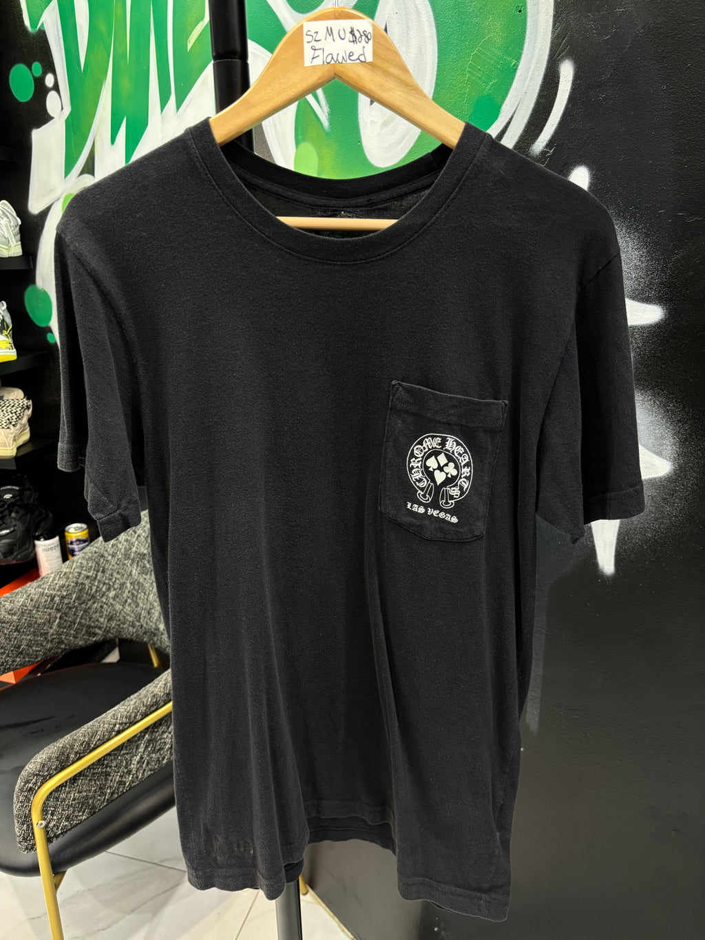 chrome heart USA scroll tee black sz small U