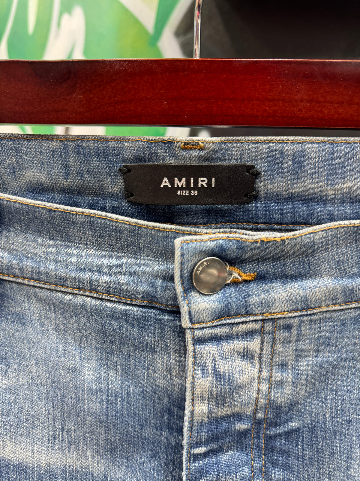 Amiri jeans MX1 black patch sz 38 U