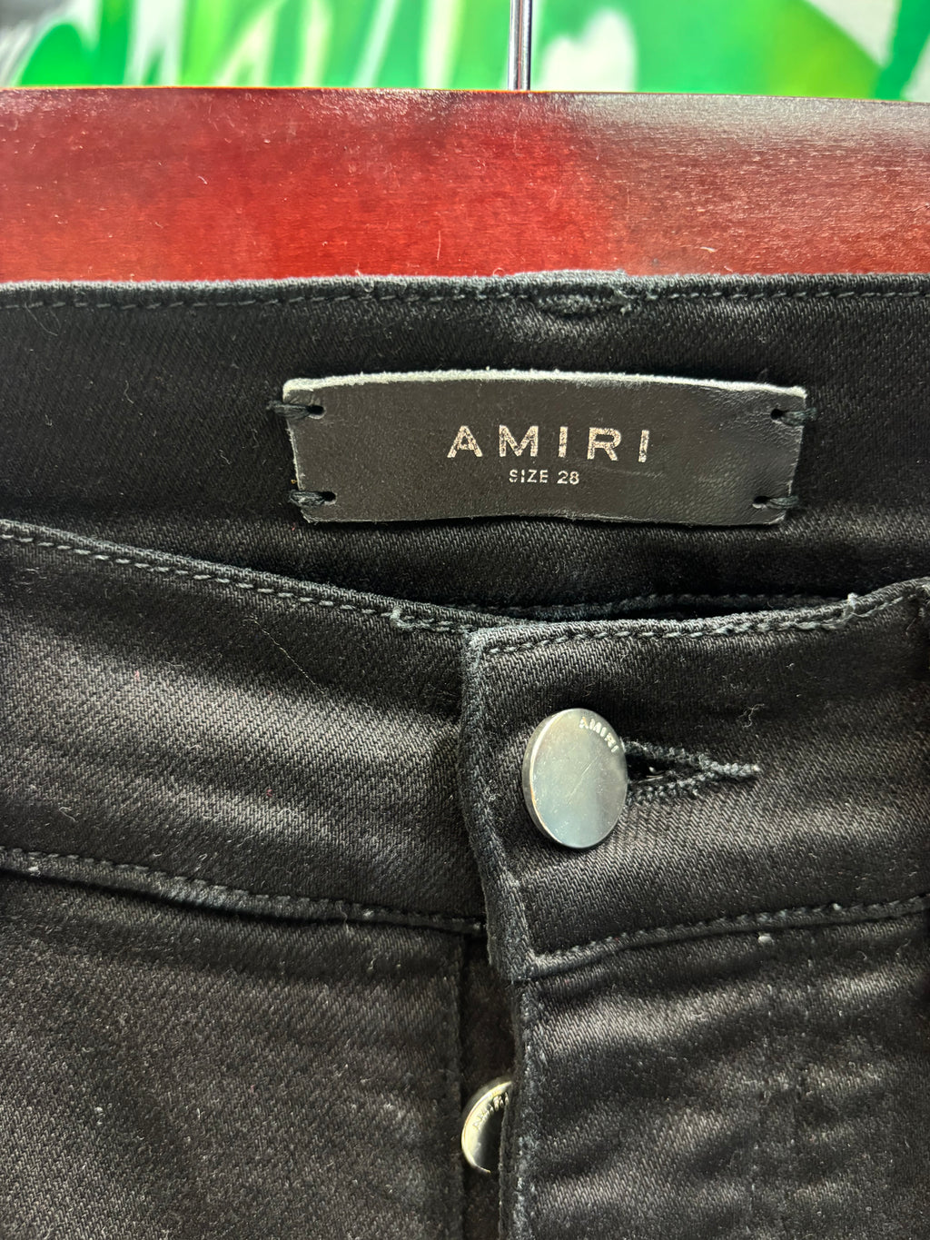 Amiri jeans bones patch black sz 28 U