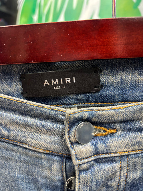 Amiri jeans bones camo green sz 33 U