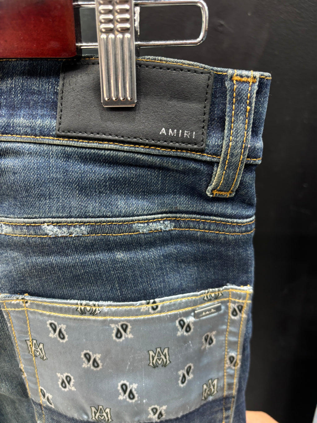 Amiri jeans multi art patch blue sz 29 U