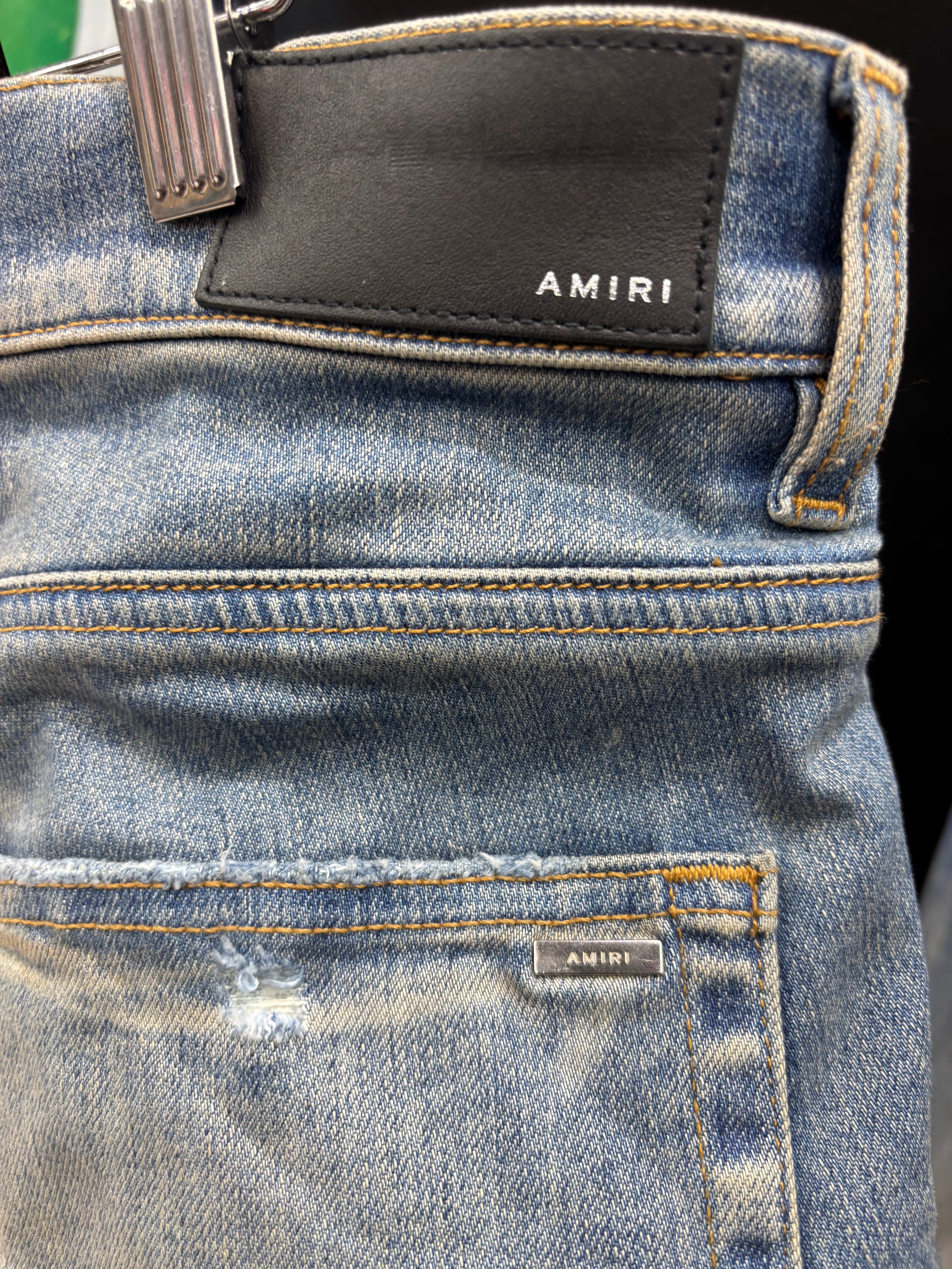 Amiri jeans bones camo green sz 33 U