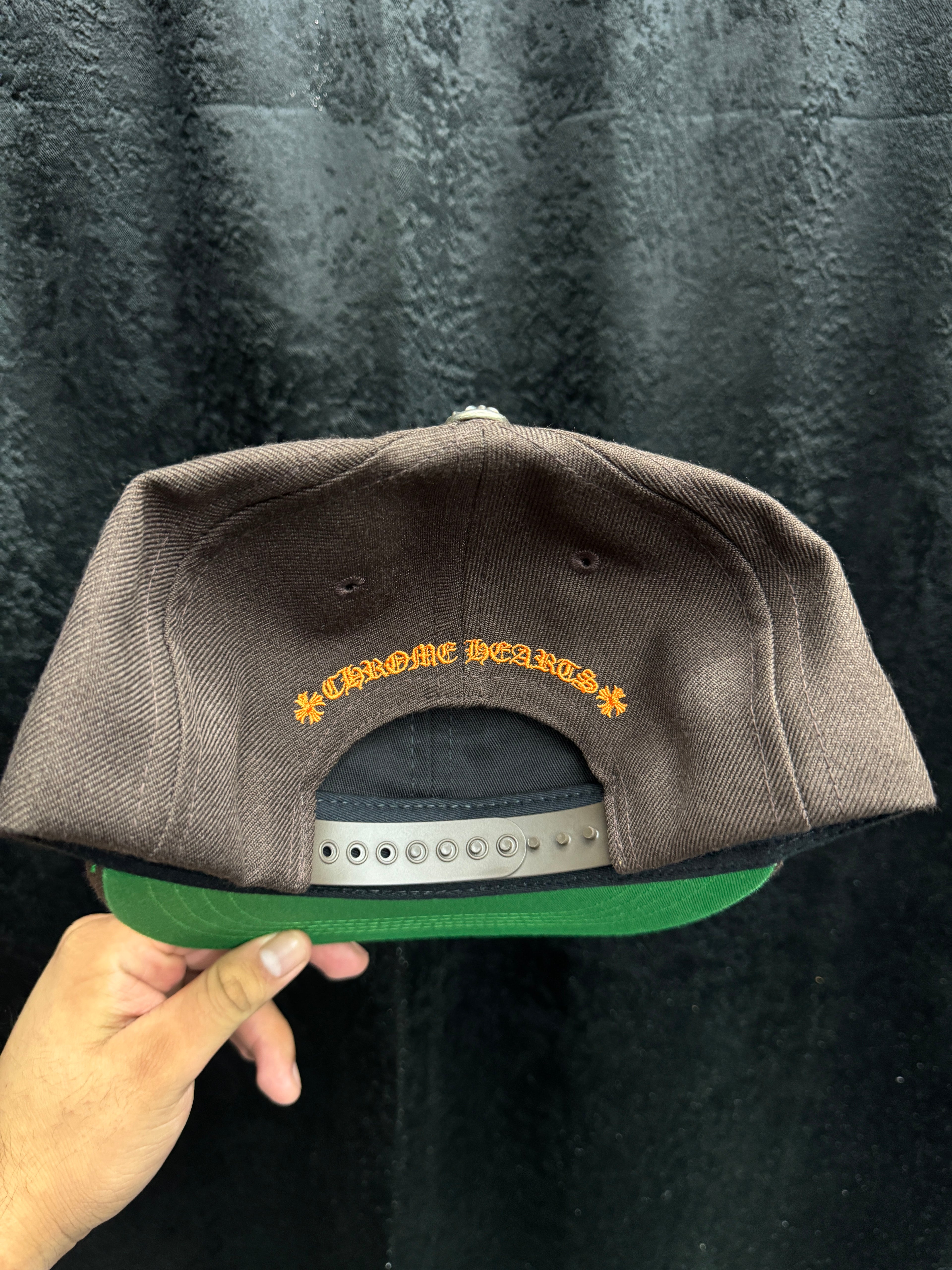 Chrome heart brown baseball cap New